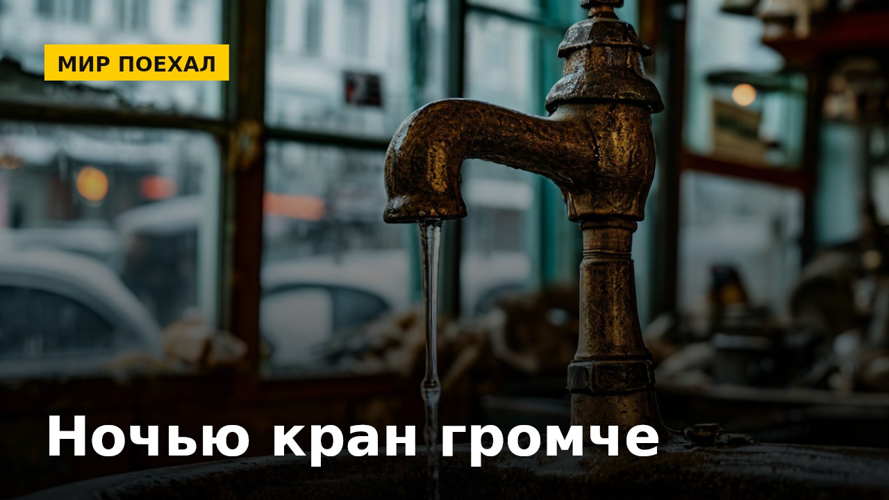 Капающий кран слышно только ночью