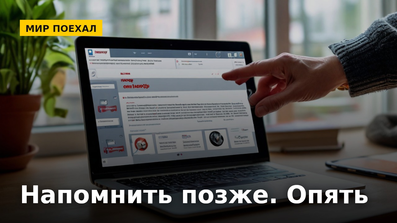 Кнопку «напомнить позже» жмут неделями