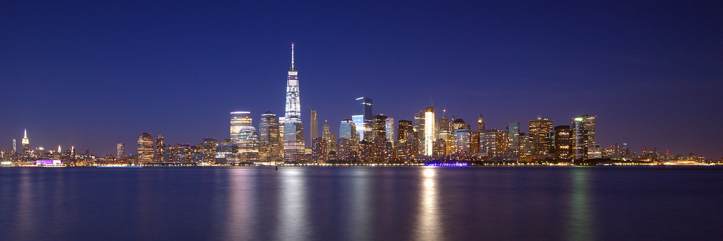 Manhattan from Liberty State Park, NJ, blue hour