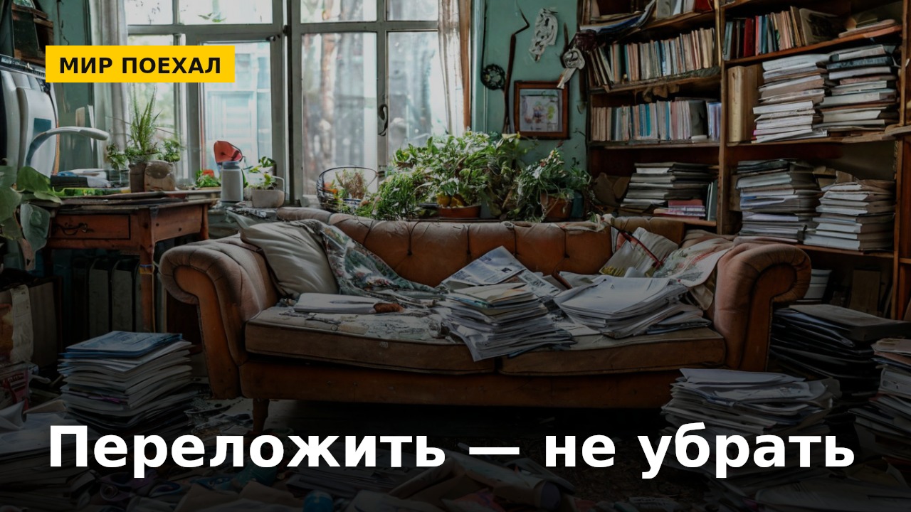 Уборка начинается с перекладывания вещей